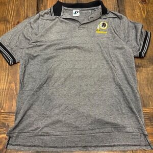 Dynasty Washington Redskins Mens XL Gray Polo Shirt NFL Football Vintage Logo